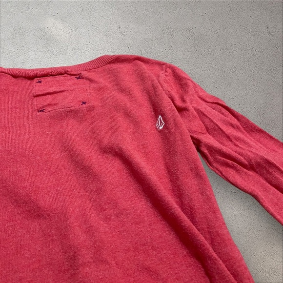 Vtg Volcom Red Button Up Cardigan - Picture 5 of 8